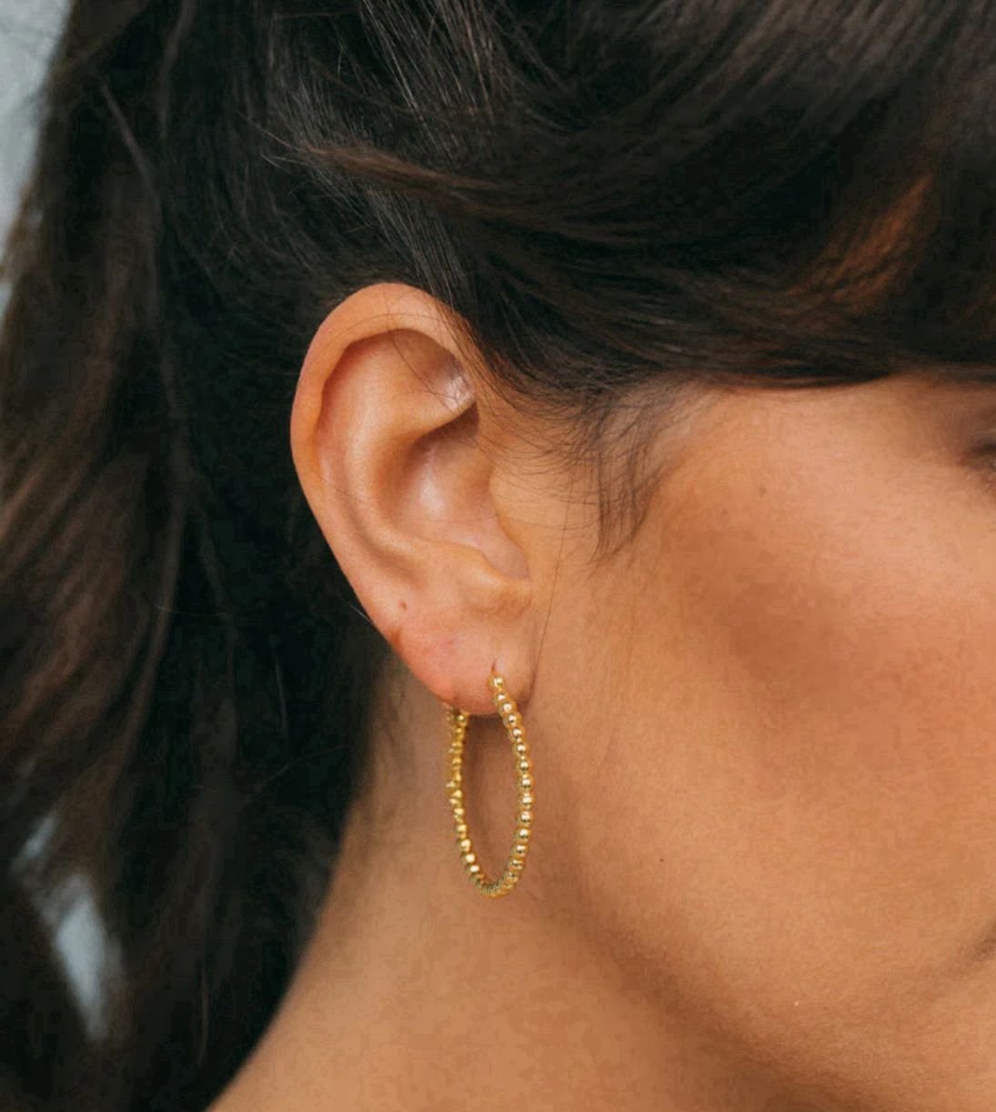 Dotted Hoop Gold