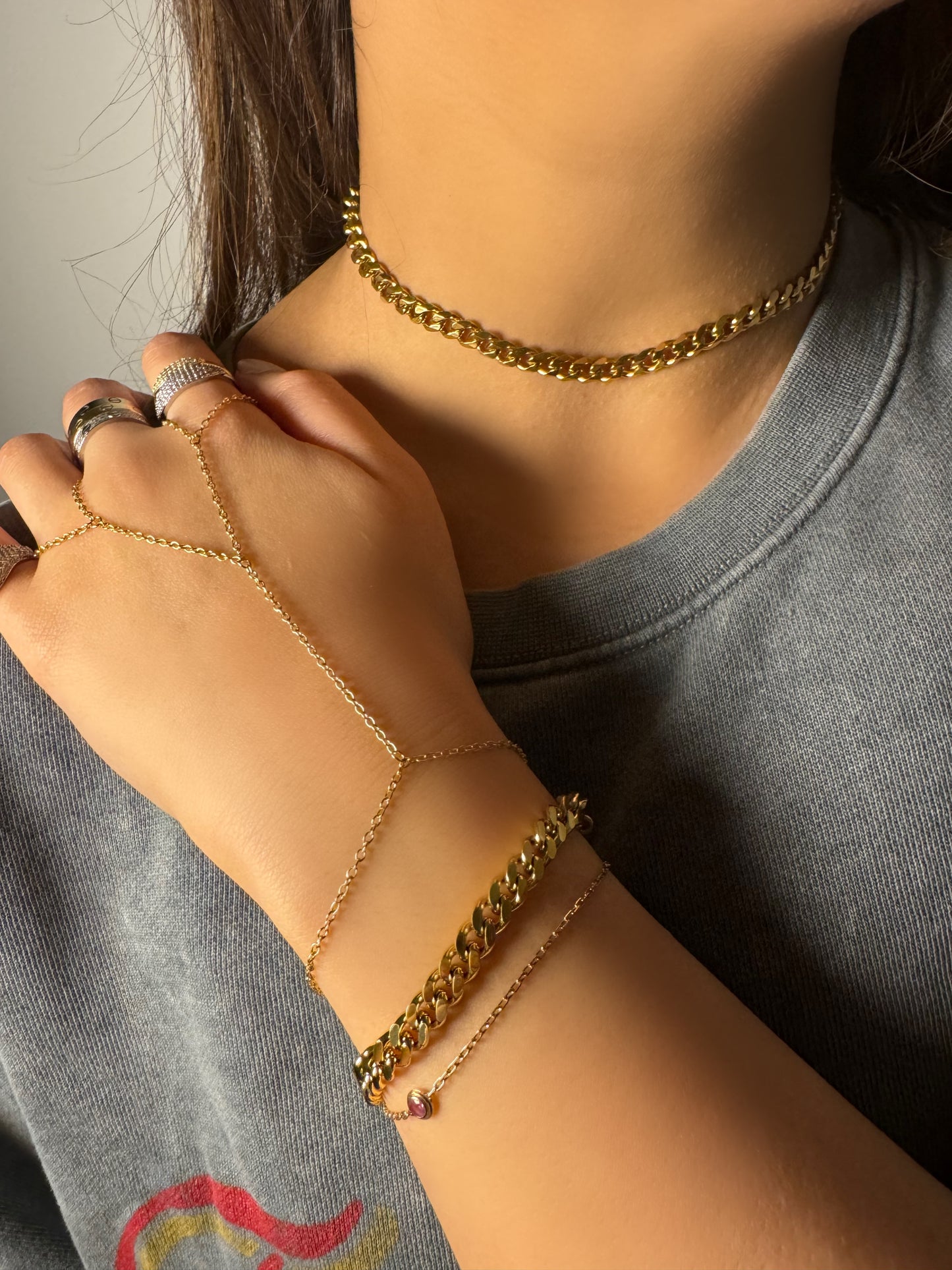 Cuban Choker Gold