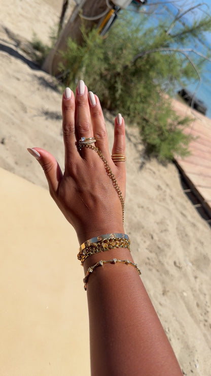 Arc Pave Ring Gold