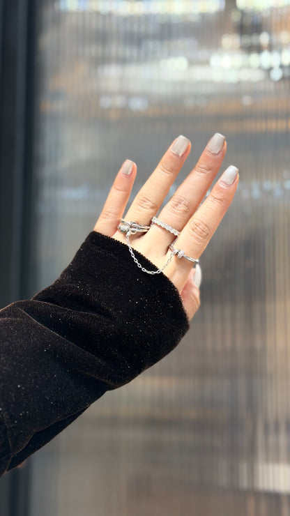 Double Duo Silver Ring