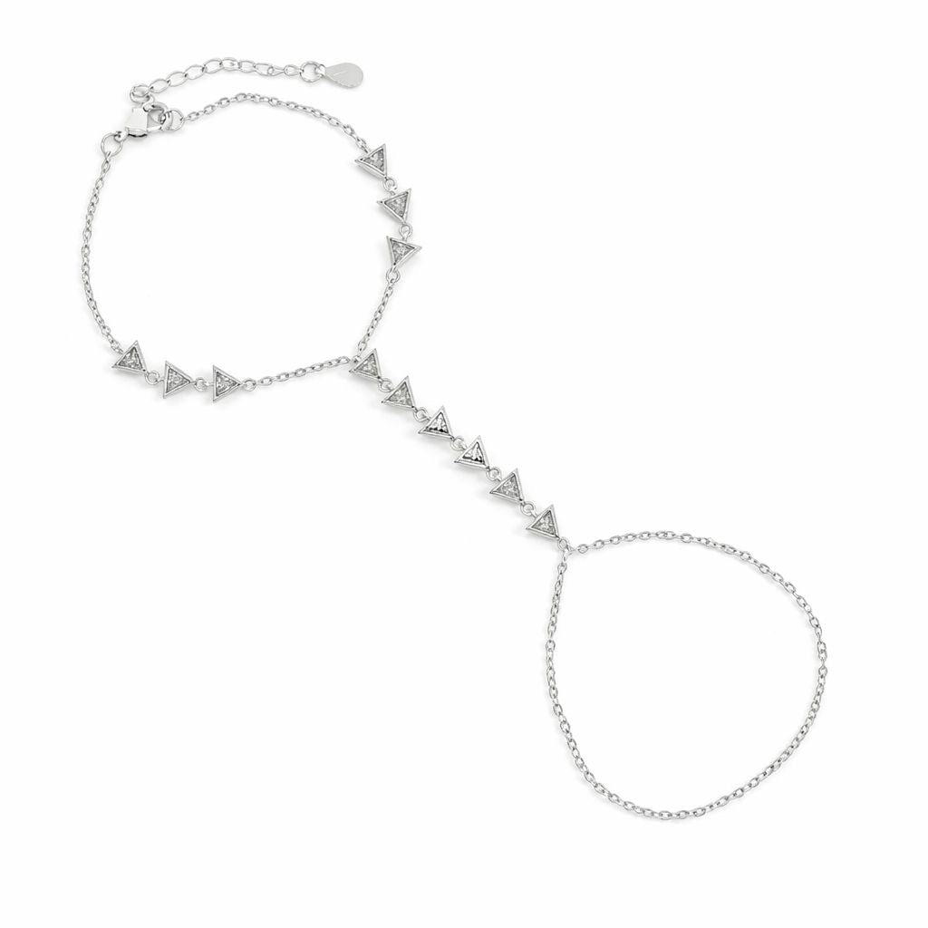 Tria Hand Chain Silver