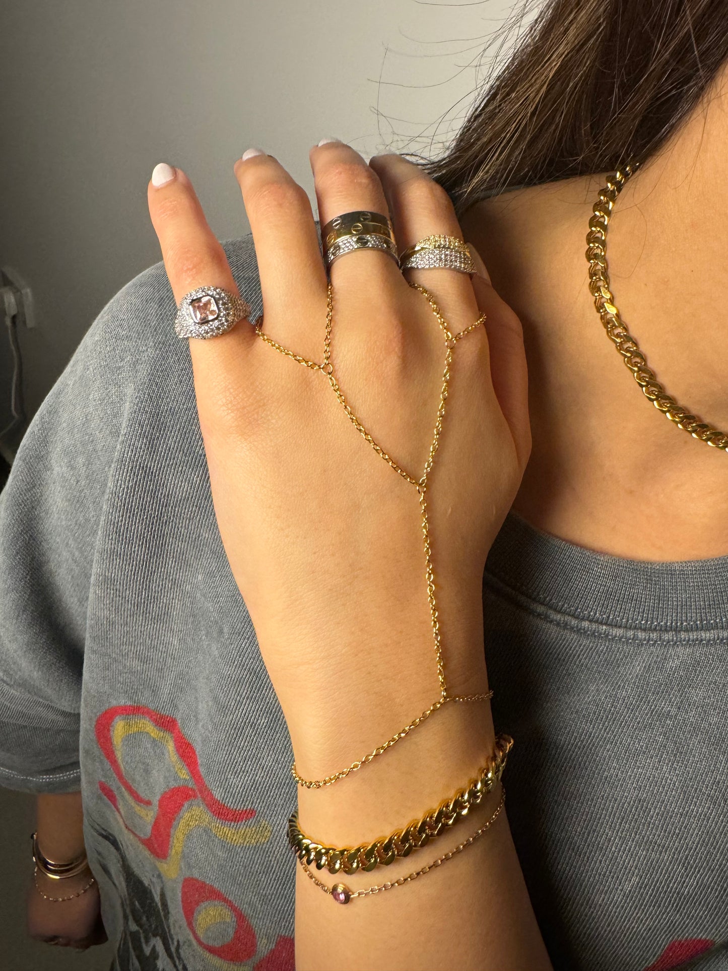 Duo Hand Chain Gold