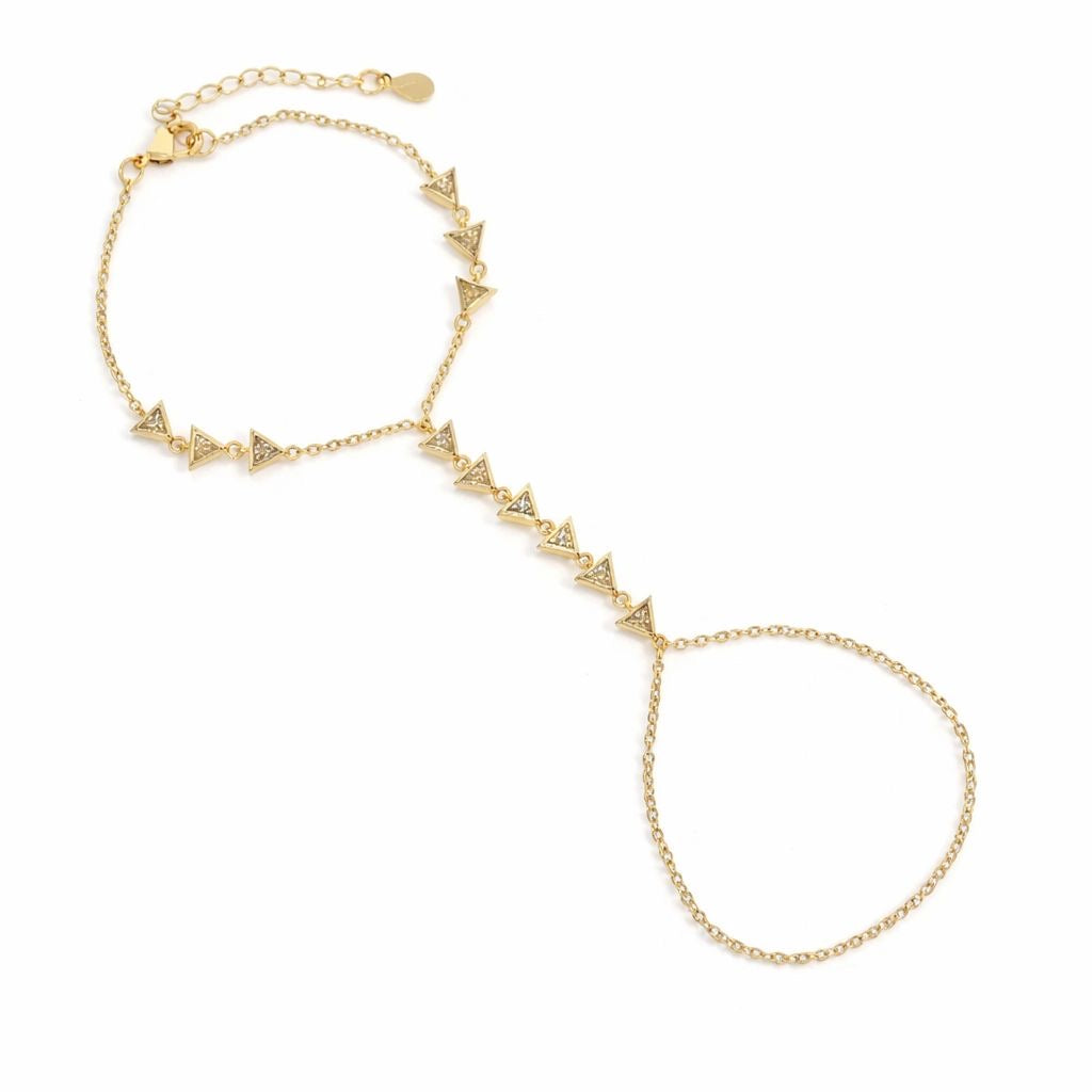Tria Hand Chain Gold