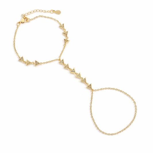 Tria Hand Chain Gold