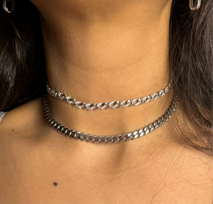Cuban Choker Silver