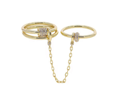 Double Duo Gold Ring