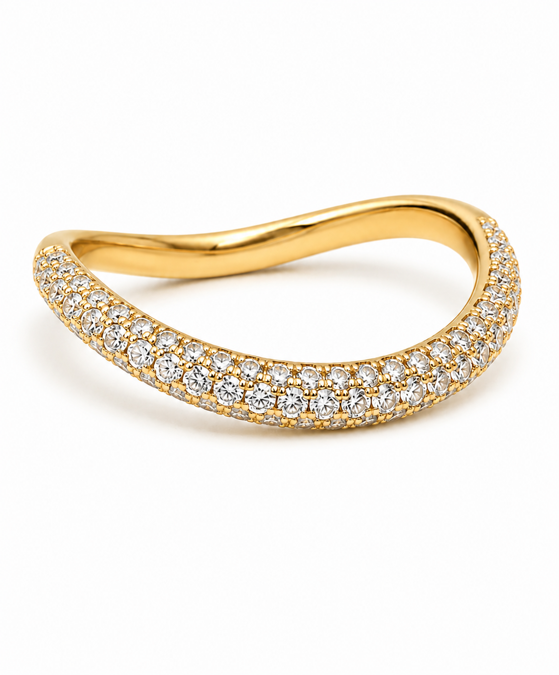 Arc Pave Ring Gold