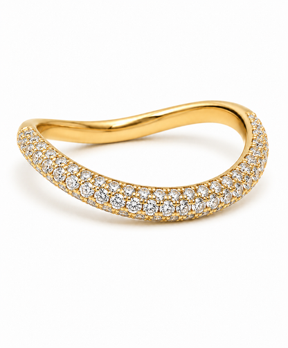 Arc Pave Ring Gold