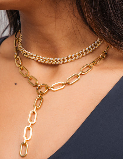 Glint Cuban Choker Gold