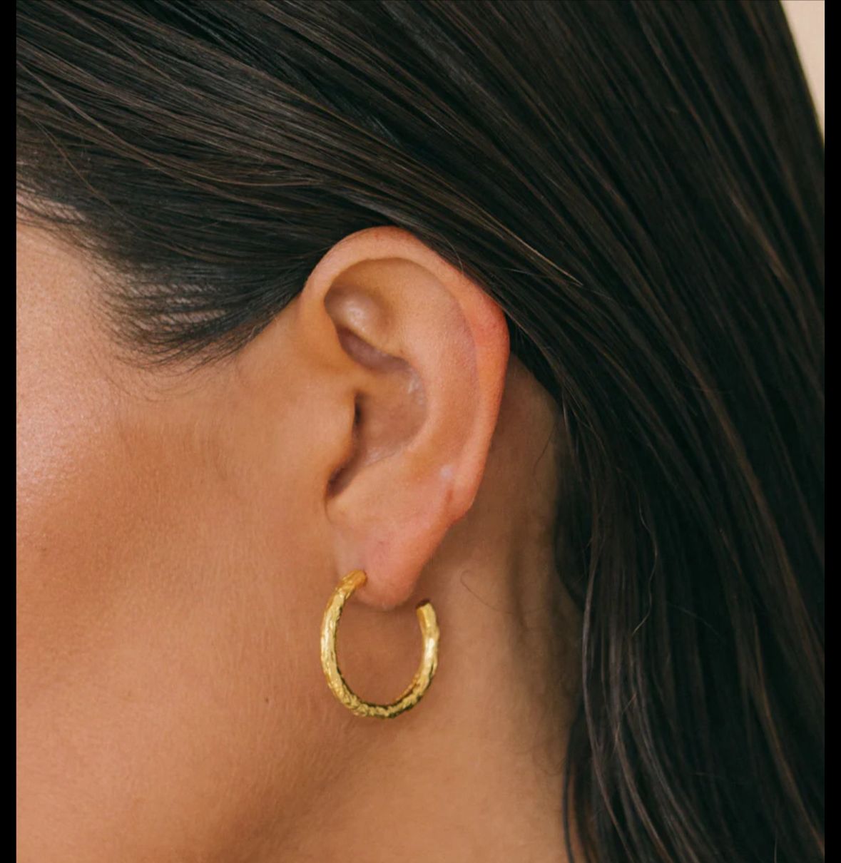 Textured Hoop Gold