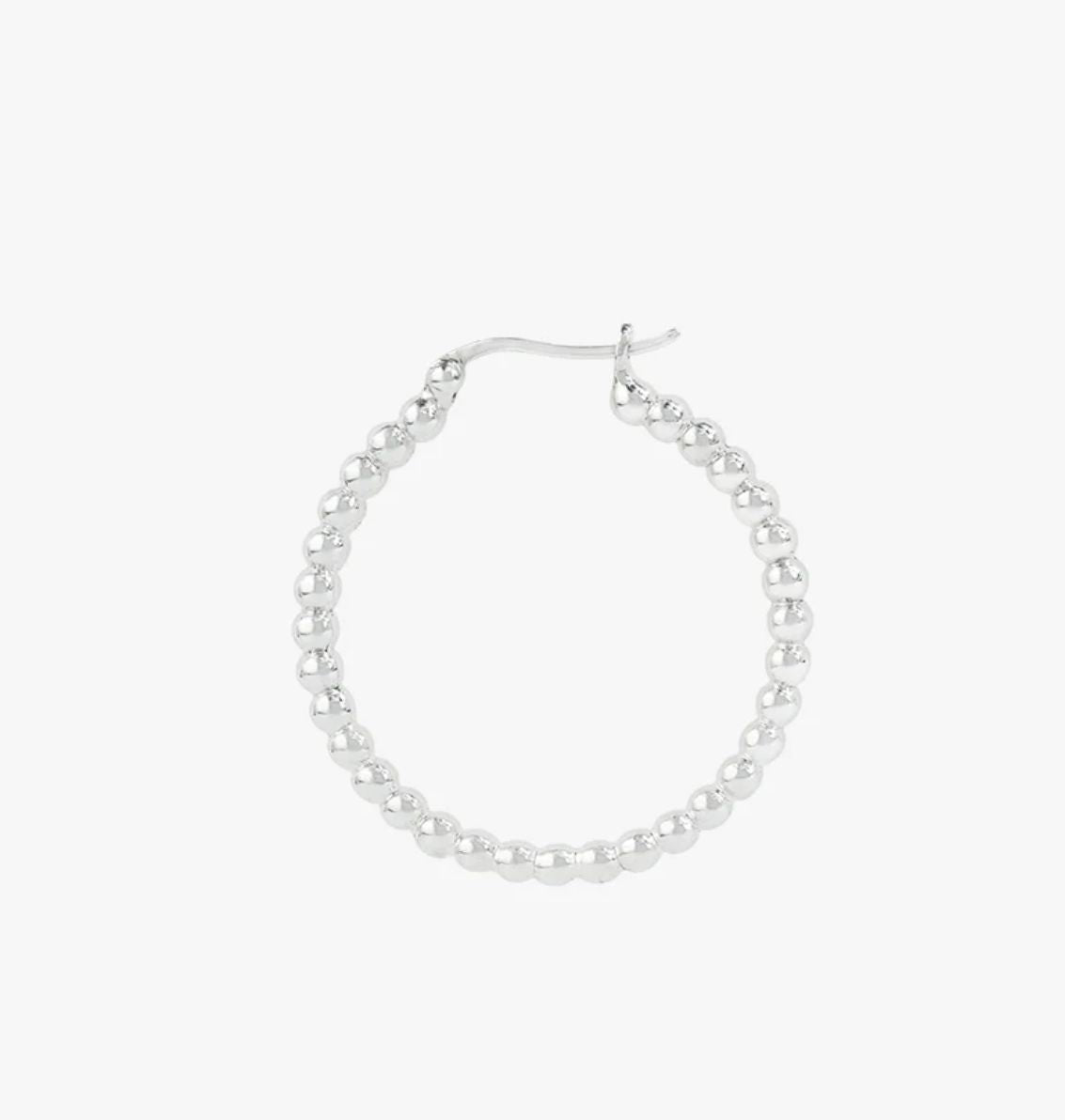 Dotted Hoop Silver