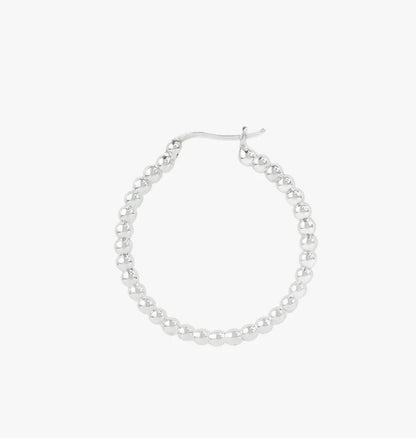 Dotted Hoop Silver