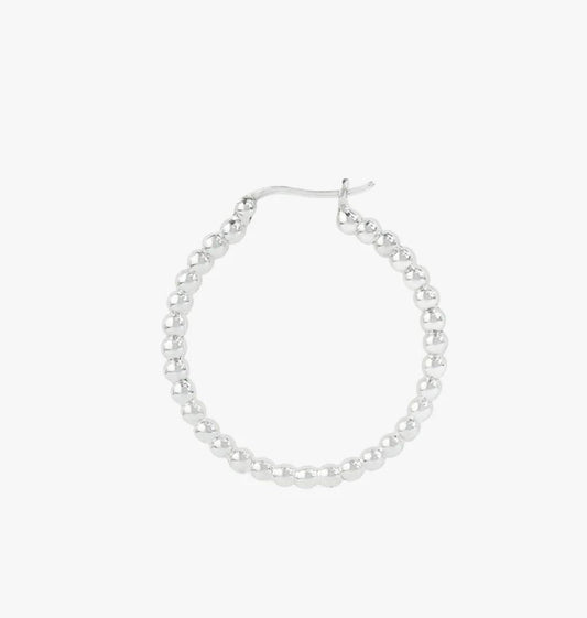 Dotted Hoop Silver