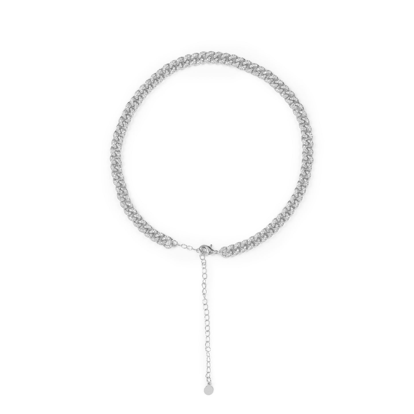 Glint Cuban Choker Silver