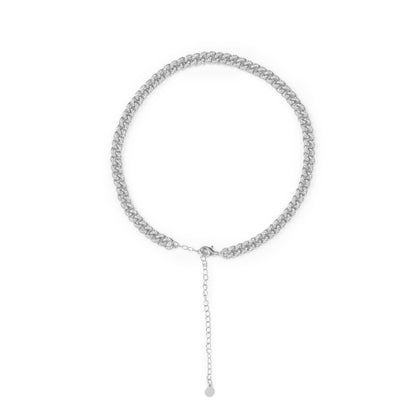 Glint Cuban Choker Silver