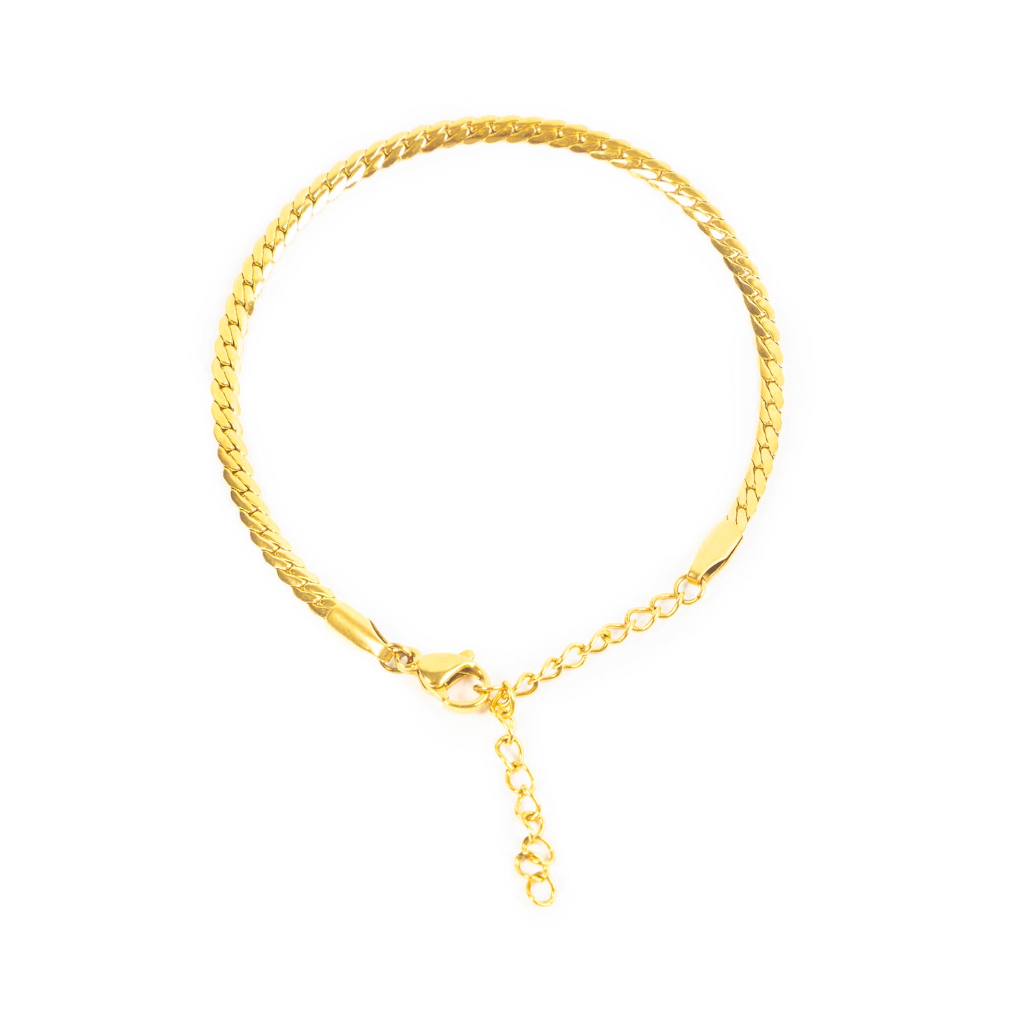 Thin Cuban Bracelet Gold