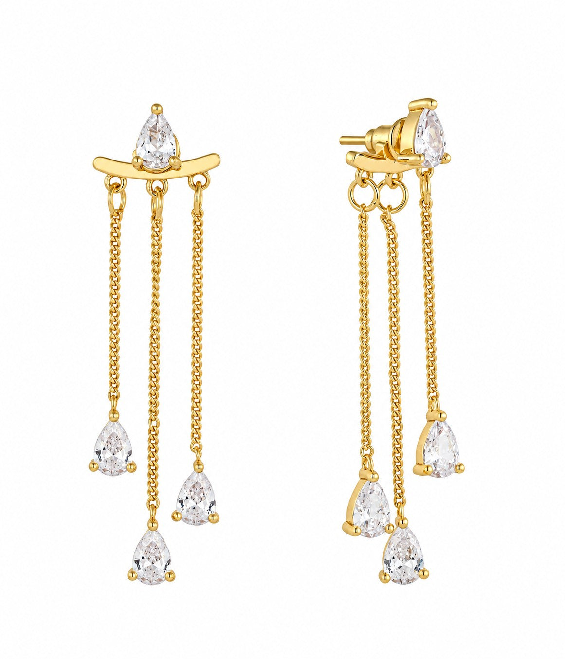 Pear Drip Earrings Gold