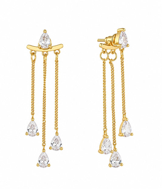 Pear Drip Earrings Gold